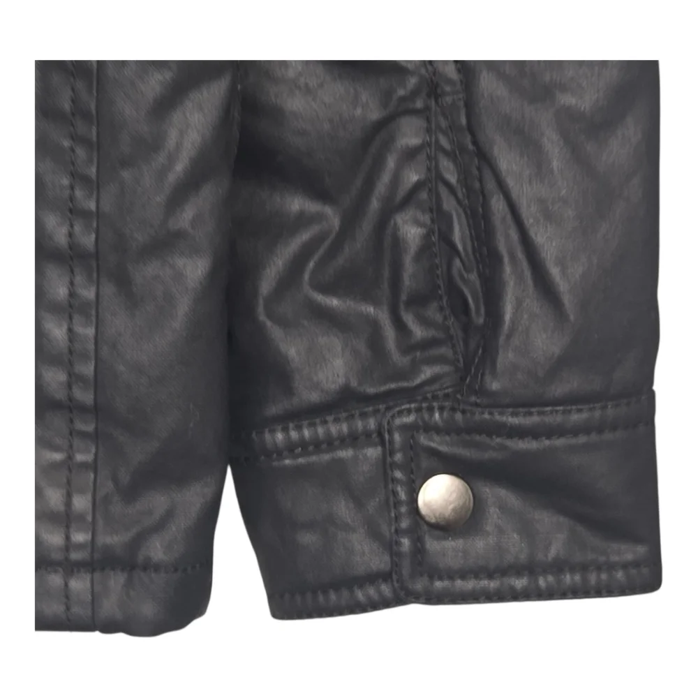 J Crew Mens Black Thinsulate Lined Hayes Waxed Canvas Cargo Field Coat XS